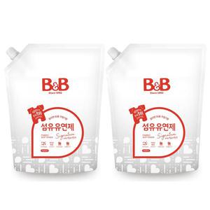 비앤비 유아 섬유유연제 베르가못향 1500ml 리필형 2입