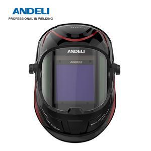 ANDELI 100*95mm 용접기 마스크 대형 뷰 자동 어두워지는 용접 헬멧 트루 컬러 DIN4 1/1/1/2 TIG MIG MMA C