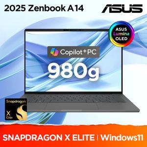 ASUS 젠북 A14 UX3407RA-QD015W 개봉 스냅드래곤X ELITE 980g 초경량 OLED 윈도우11 코파일럿+ AI 노트북 12코어 45TOPS