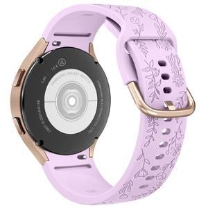 삼성 갤럭시 시계 6/5/4 용 20mm 새겨진 스트랩 갤럭시 Watch6 4 클래식 43mm/47mm 42mm/46mm 밴드 용 44mm
