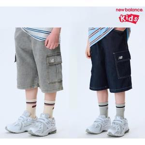 [롯데백화점]뉴발란스 PLAY DENIM_헤지데님 버뮤다 카고 팬츠 (NK9VF2504U)