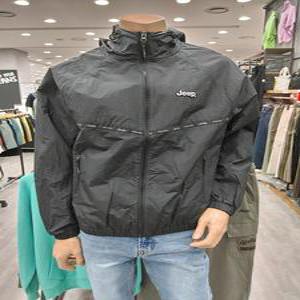 JEEP 남녀공용 심플 홑겹  바람막이 JN2JPU234-블랙