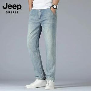 JEEP SPIRIT 남자 워싱 와이드 청바지 여름청바지
