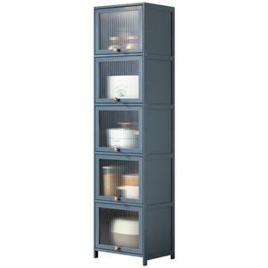 냉장고옆 수납장 틈새장 주방 5단 슬라이딩 3겹 틈새수납장 20x32x104cm 블랙
