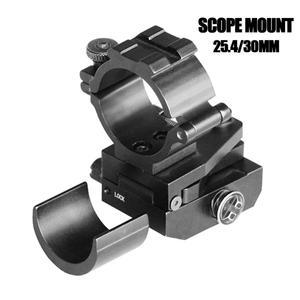 30mm25mm 조정 가능 스코프 마운트 링 Mil-Std-1913 레일 및 위버 레일 스코프 용 전술 마운트 Airsoft Hun