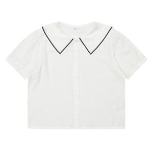[소이]여름 빅카라 반팔 블라우스 24M1652