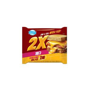 덴마크 2X 체다슬라이스 치즈 192g 6개/냉장무배