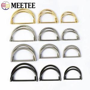 5/10Pcs 25/30/40mm 더블 D 링 금속 버클 코트 장식 웨빙 조절기 후크 걸쇠