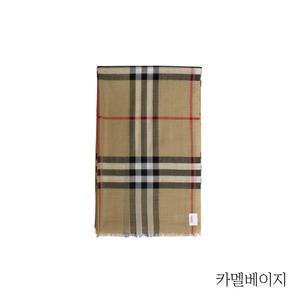 버버리 라이트 울 실크 스카프