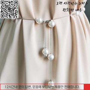 비즈 여성용 우아한 진주 벨트 심플한 조절식 금속 얇은 체인 원피스 스키니 허리띠 장식 쥬얼리