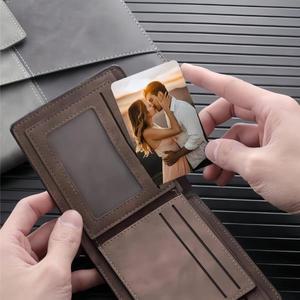 1pc 맞춤형 플라스틱 사진 지갑 카드 삽단자 기념일 선물