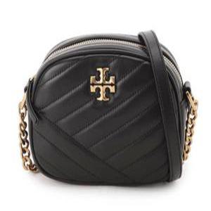 TORY BURCH 토리버치 여성 키라 쉐브론 카메라백 스몰 90450 001 122 체인 크로스백
