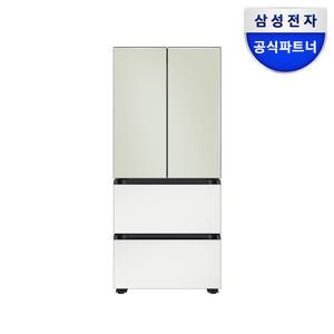 삼성전자 비스포크 A 키친핏 4도어 RQ42DB94R2AP 420L 스탠드형 김치냉장고 세틴세이지그린+새틴화이트
