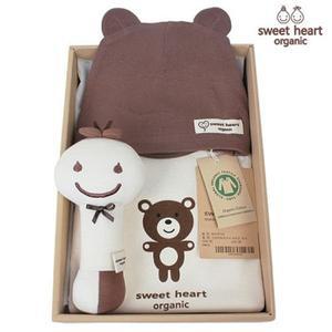 돌선물 24개월 36개월선물오가닉 브라운곰 캐릭터 선물세트