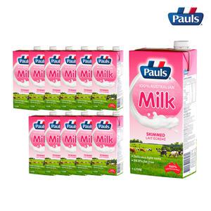 폴스 무지방 호주 수입 멸균우유 1000ml 1박스 12팩