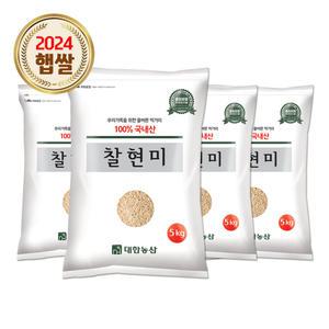 국산 찰현미 20kg (5kgx4) / 24년 햅쌀 찹쌀현미 잡곡쌀 현미쌀