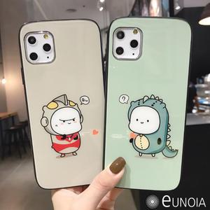 유노이아 커플케이스 키즈폰 공룡 고양이 곰돌이 강화유리 폰케이스