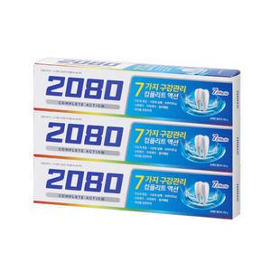 애경) 2080 컴플리트액션 치약 쿨민트 120g x3개