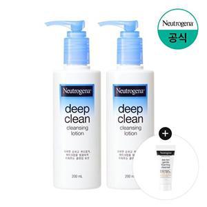 [뉴트로지나][젠틀포밍10g증정] 뉴트로지나 딥클린 클렌징 로션 200ml x2