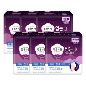 좋은느낌 입는 오버나이트 L 대형 8매입 x 6팩