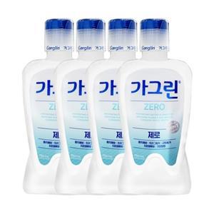가그린 제로 구강청결제 750ml x4