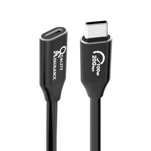 USB3.2 Gen2x2 Type C to C 타입 호환 허브 1포트 20Gbps PD 100W 고속충전 연장 케이블 0.6M CABLE