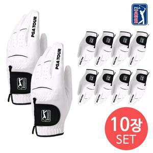 [피지에이투어][10장세트] PGATOUR 블랙 플렉스 남성 합피 골프장갑