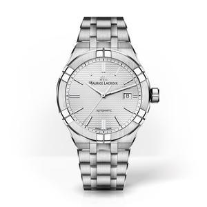 모리스라크로와 아이콘 데이트 남성용 오토매틱 42mm 메탈밴드 AI6008-SS002-130-
