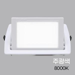SS라이트 LED 8000K 50W 천장등 매립형 방향조절 투광기 화이트