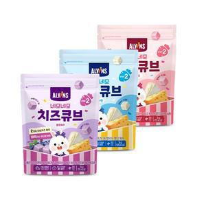 [엘빈즈] 네모네모 치즈큐브 6봉 (플레인/딸기)