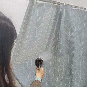 헤링본 방수 비닐 샤워커튼 그레이 80x180 WB3E84D