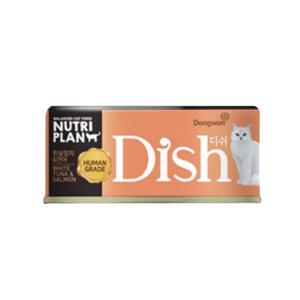 동원 뉴트리플랜 캣 프리미엄 디쉬 흰살참치 연어 85g 48개