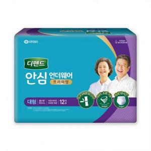 디펜드 안심 언더웨어 프리미엄 성인기저귀, 대형, 12개입, 1개 one option