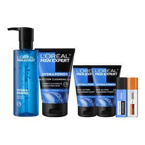 로레알파리 맨 엑스퍼트 이드라파워 쿨링 올인원 120ml + 클렌징 폼 100ml(아쿠아/차콜) +아쿠아 클렌징 폼 50ml 2개+수분 or 안티에이징 세럼 22ml 2개