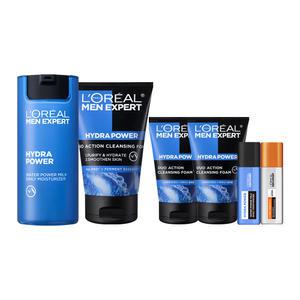 로레알파리 맨 엑스퍼트 이드라파워 수분 올인원 50ml + 클렌징 폼 100ml(아쿠아/차콜) +아쿠아 클렌징 폼 50ml 2개+수분 or 안티에이징 세럼 22ml 2개