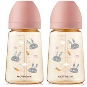 마더케이 베이직 PPSU 토끼 젖병 280ml_블라썸(무꼭지)*2개