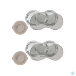 그로미미 스테인리스 3구 아기 유아식 흡착 식판 2개