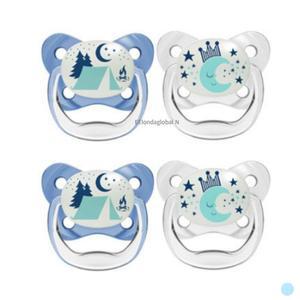 닥터브라운 야광 노리개 젖꼭지 쪽쪽이 블루 2단계 4P