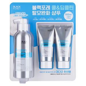 블랙포레 쿨 앤 딥클린 탈모완화 샴푸 500ml+150mlx2개입