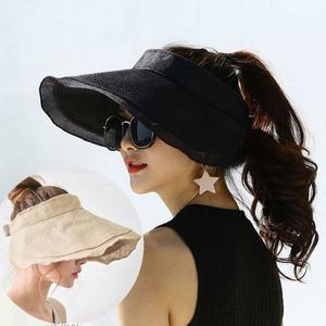 [라일리] Rly 린넨 돌돌이 모자 챙 넓은 버킷햇 햇빛 가리개 썬캡