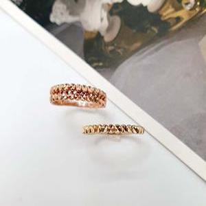 14k 18k 컷팅 한줄 두줄 반지
