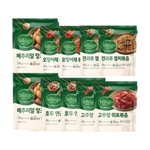 비비고 밑반찬 5종 10개(오징어채2+멸치볶음2+메추리알2+연근조림2+쥐포볶음2)