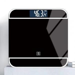 EDISON i79블랙 강화유리 디지털 LCD 체중계 180kg
