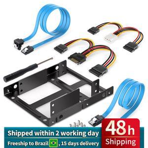 XT-XINTE 2.5인치  3.5인치 2베이 외장형 HDD SSD 브래킷 금속 장착 키트 어댑터 지원SATA 데이터 전원 케