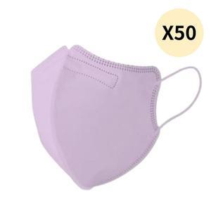 숨편한하루 새부리 데일리 마스크 중형 퍼플 5매 X10