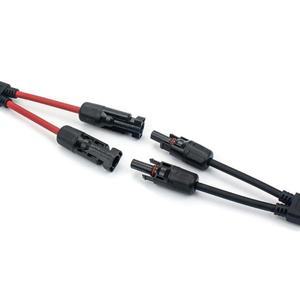 2pcs Y 분기 병렬 연결 30A 1000V 전기 태양 광 커넥터 광전지 패널 케이블 와이어