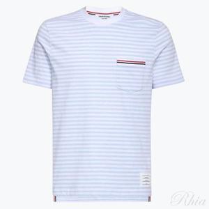 톰브라운 포켓 RWB 트리밍 스트라이프 반팔티 MJS205A J0053 452