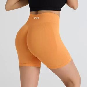 Dfyne 반바지 피트니스 여성 낮은 골지 요가 원활한 베이스로 운동