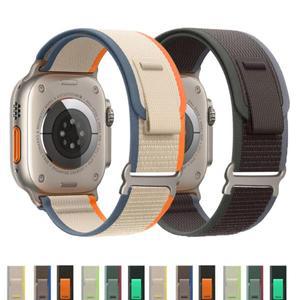 Apple Watch Ultra 2 밴드 용 트레일 스트랩 49mm 나일론 팔찌 correa 시리즈 10 9 8 7 6 3 SE