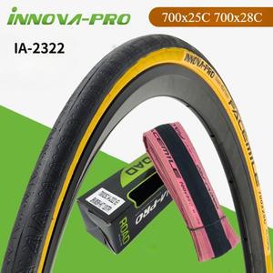 700C Road Bike Tire 700x25C/28C Retro Brown Edge Travel Cycling Bicycle Out 120TPI Innova Lightweigh
